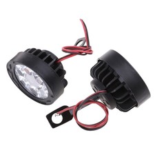 1 Pair Auxiliary Fog Spot Light 6 LED Motorcycle Driving Lamp Off Road ATV
