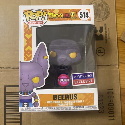 Funko Pop! Vinyl: Dragon Ball - Beerus - (Flocked) - Funimation (Exclusive) #514