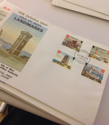 ISLE OF MAN 1978 LANDMARK DEFINITIVES First Day Cover 13p-16p FDC UNDDRESSED