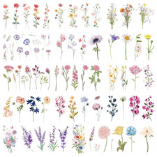 79 PCS Flower Temporary Tattoos Adult, Floral Tattoos Temporary Realistic Wate