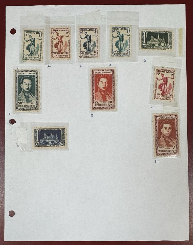 Cambodia, 1951-1974, Nearly Complete Mint Collection between Scott #1-332