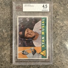 1960 Topps Stan Musial #250 BVG 4.5 VG-EX+ bgs HOF Vintage GRADED Hall Of Famer