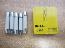 5Pk 25A Fuses, 125V, F, 6X32Mm, Ceramic Fast Acting, Ceramic Body Bussmann Fuses