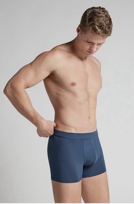 NWT Soft Silk IUMAN Intimissimi uomo Boxer Blue Gas Size S