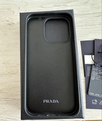 PRADA navy iPhone 14 Pro case Saffiano with box | eBay