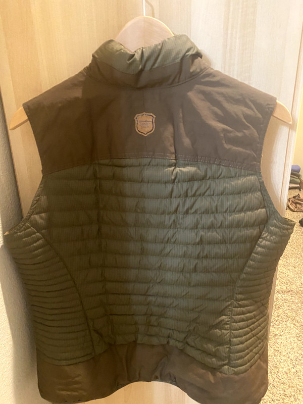 Eddie Bauer Sport Shop Vest Large StormDown 700 Puffer Goose Down Womens Green