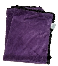 SL Home Fashions Purple Violet 2 Ply Plush Blanket 30x40