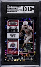 2025 Panini NIL Jeremiah Smith College Ticket Cracked Ice 12/25 SGC 10/Auto 10