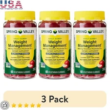 Weight Management Gummies Chromium Picolinate Apple Vinegar Vegetarian 60 Count