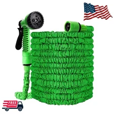 Expanding Expandable Flexible Garden Water Hose w Spray Nozzle 25,50,75,100FT