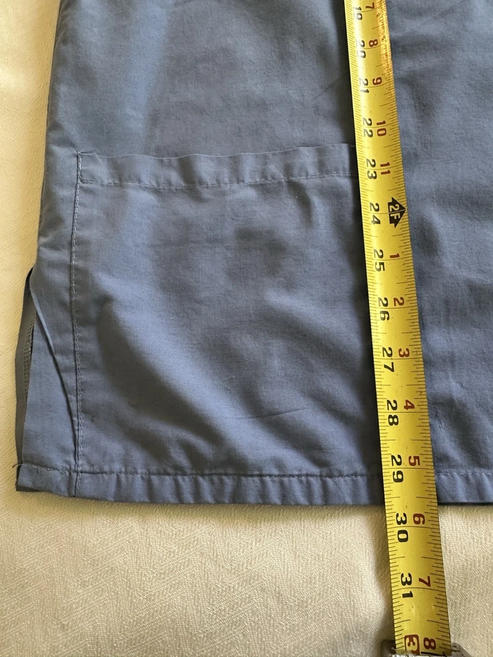 Medline Mens Medical Uniform Blue V Neck Cotton Blend Scrub Top Size XL - Image 4 of 4