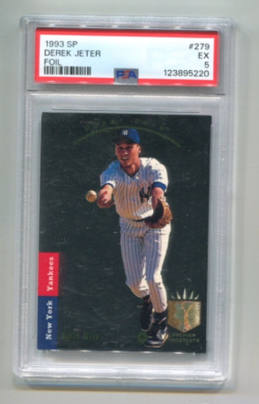 1993 Upper Deck SP - DEREK JETER - Foil Rookie #279 - NEW YORK YANKEES  PSA 5