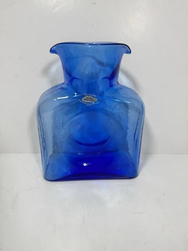 Blenko Glass Ice Blue Double Spout Jug Carafe (86)