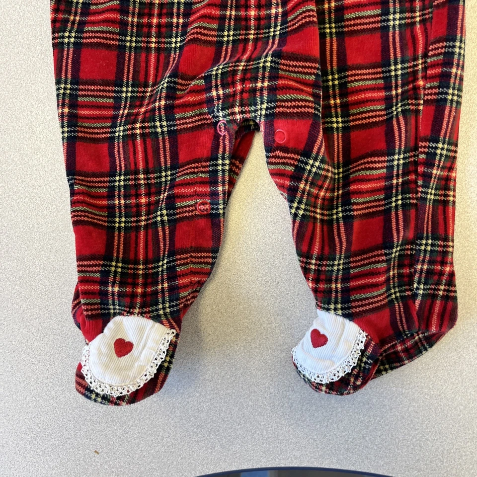 First Impressions Christmas Baby girl 0-3 months Red One Piece - Image 2 of 4