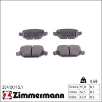 Zimmermann 25410.145.1 Bremsbelagsatz FüR Fiat Panda VAN 312 319 519