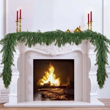 2 Pack 6FT Real Touch Norfolk Pine Garland – Artificial Evergreen Greenery Chris