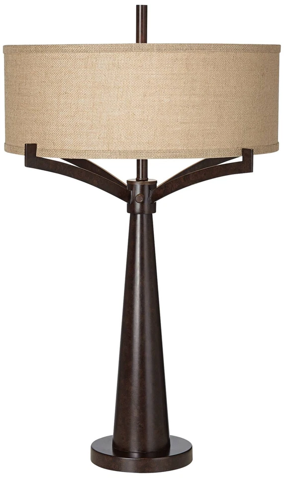 Промышленная настольная лампа Tremont высота 31 1/2 дюйма бронза с USB-диммером шнуром - Изображение 2 из 4