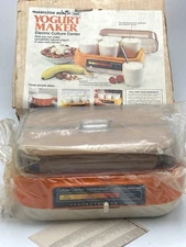 Vtg Hamilton Beach yogurt maker no. 726 original packaging New Open Box Orange