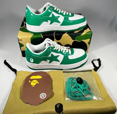A Bathing Ape Bapesta Green - Size 8.5