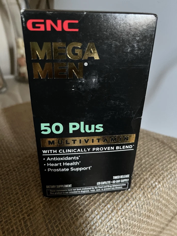 GNC Multivitaminas Mega Men 50 Plus - Auténtico Nuevo Sellado 120 Comprimidos (CAD 4/26) Foto 2 de 2