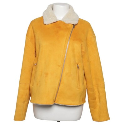 Zara Basic Outerwear, Shearling Jacke, Damen, Größe: XL, Gelb/Weiß #062