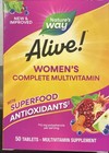 Nature's Way Alive! Women's Energy Complete Multivitamin Supplement Exp. 09/26