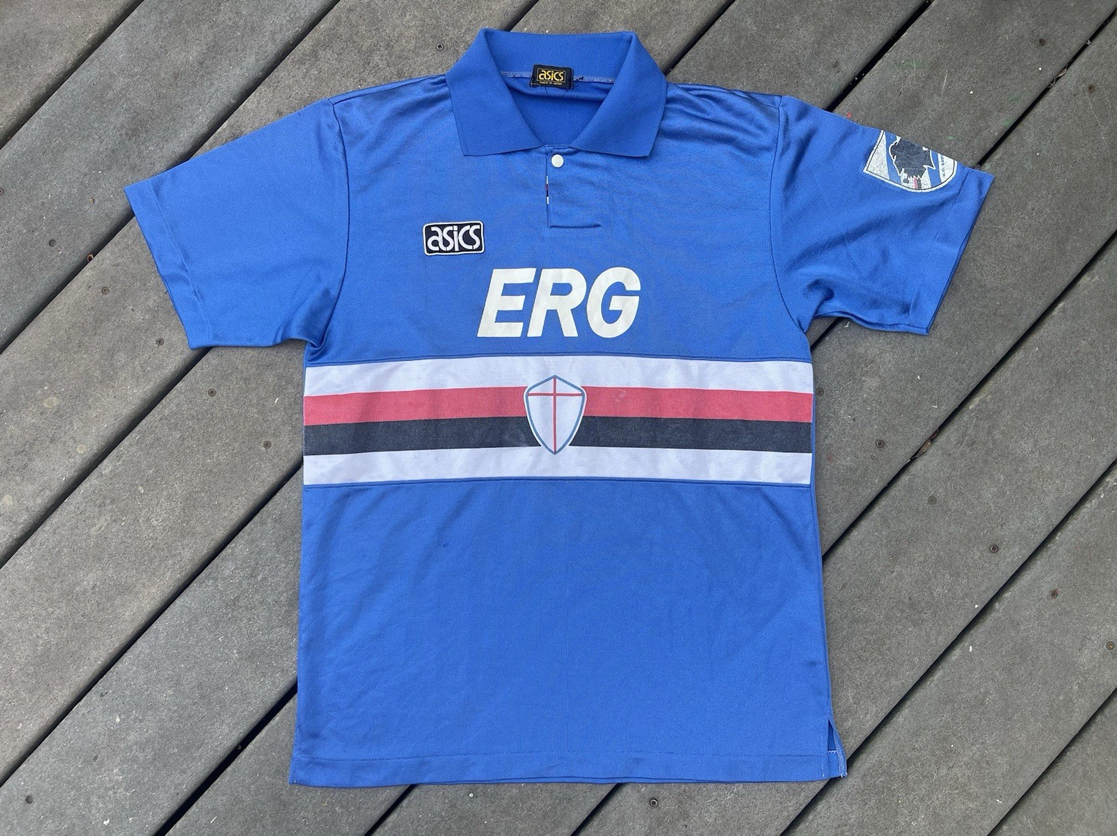 SAMPDORIA 1993/1994 VINTAGE FOOTBALL SHIRT SOCCER JERSEY HOME ASICS SIZE L VTG