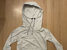Athleta Sentry Light Gray Pullover Athletic Hoodie Drawstring Jacket Size Medium