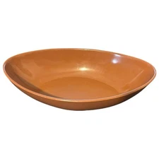 Vintage Terracotta Oval Melamine Bowl Unbranded Mid-Century Style GUC one owner