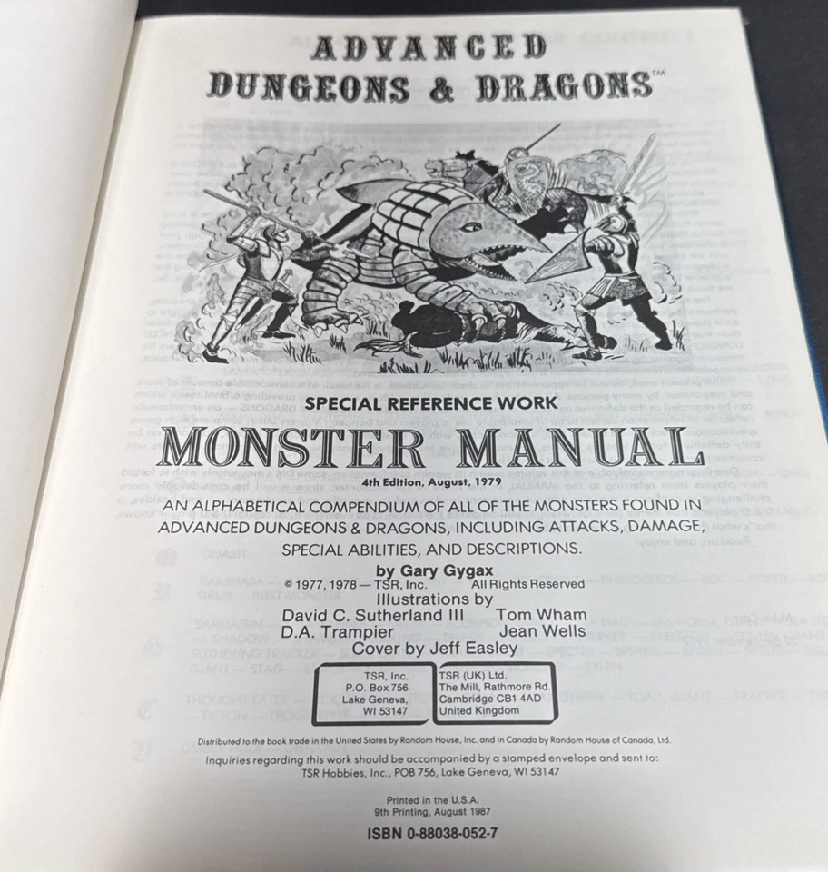 Dungeons and Dragons Rulebooks 1ª edição lote avançado de 4 capas duras - Imagem 3 de 4