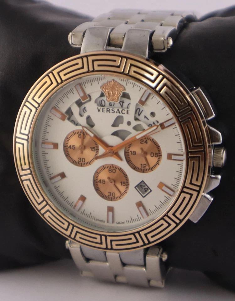 Reloj pulsera informal Armani para hombre con bisel giratorio esfera blanca 'fecha' todo trabajo para hombre Foto 2 de 4