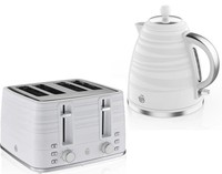 Swan Symphony 1.7L Kettle / 4 Slice Toaster Set White