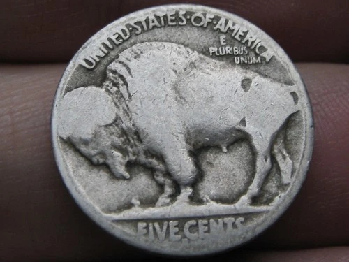 1926 D Buffalo Nickel 5 Cent Piece- Denver, Good Reverse Details