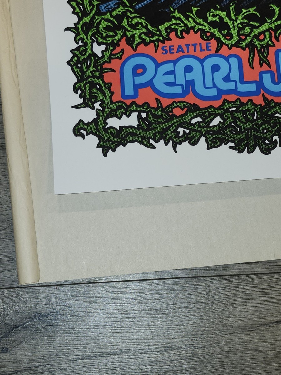 Seattle Surfing Sasquatch Pearl Jam Poster 2009 . Great Condition