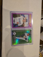 Yoshinobu Yamamoto 2026 Heritage Purple Border and 2026 Series 1 Leaf Paralell