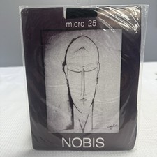 NOBIS Micro 25 Collant Milano Italia Nero Lycra M Nuovo
