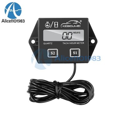 Digital   Tach Hour Meter Tachometer Gauge For Motorcycle Dirt Bike 2/4 Stroke #