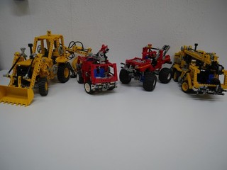 LEGO® Technic Set Bundle 8862 Backhoe 8280 Fire Engine 8858 8460 Crane Good