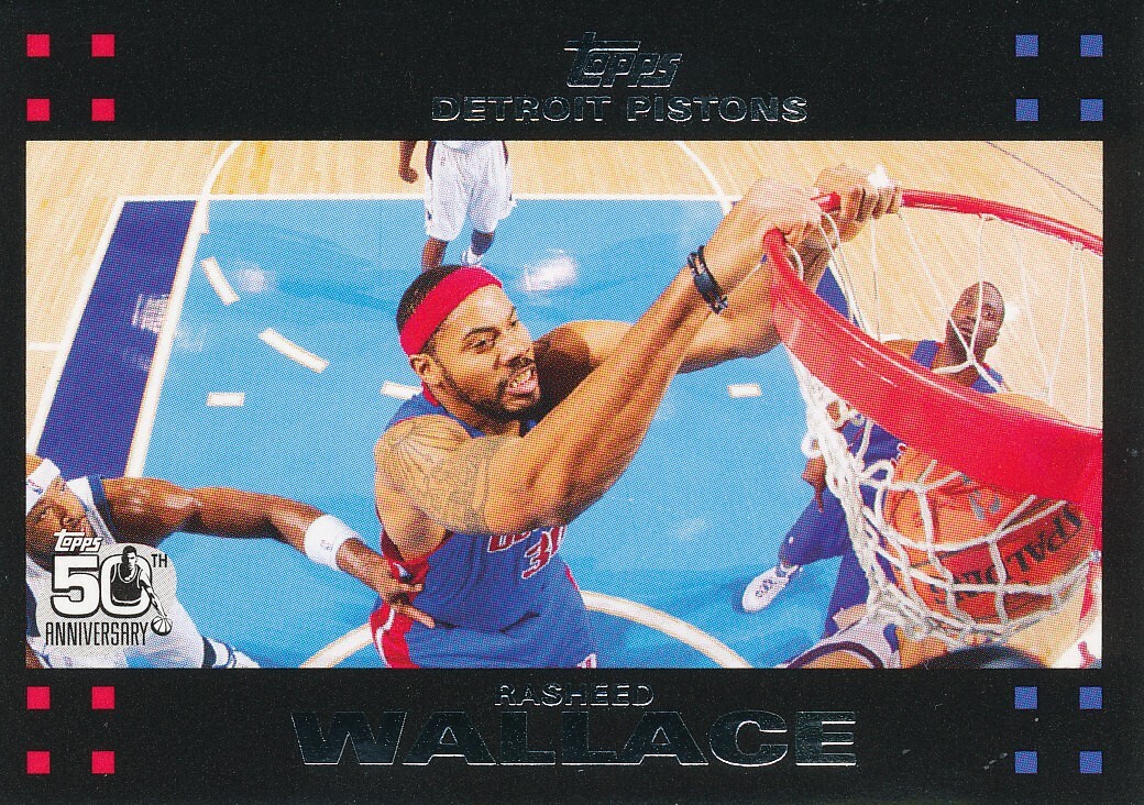 Rasheed Wallace 2007-08 Topps  #30 Detroit Pistons Basketball card