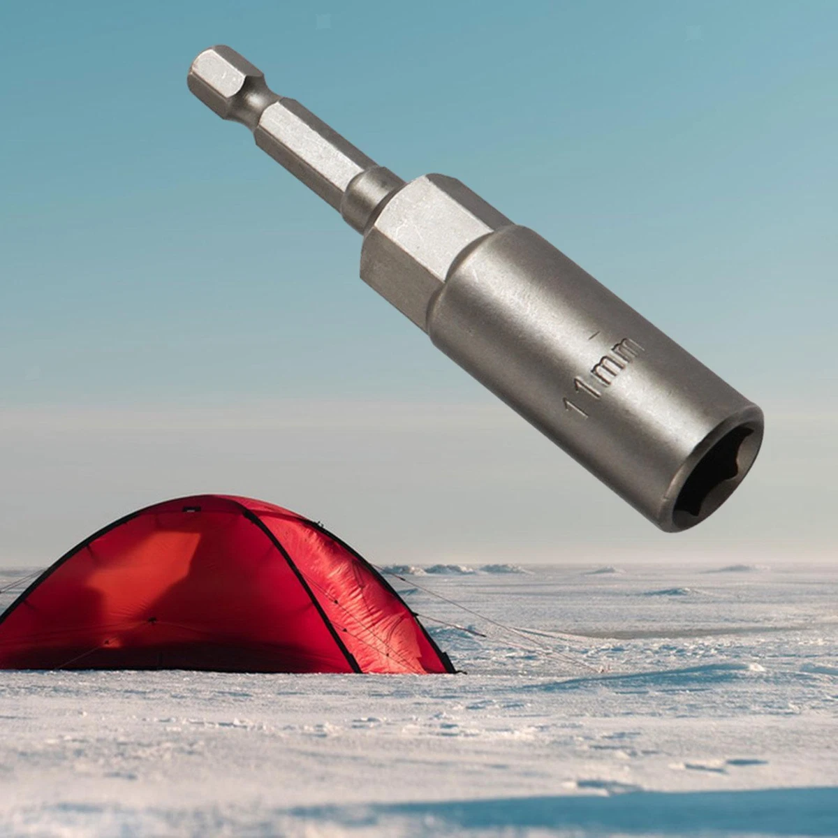 Ice auger adapter for cheap drill