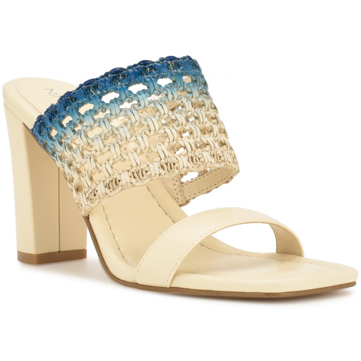 Женские босоножки-горки из искусственной кожи цвета слоновой кости Nine West 8 Medium (B,M) BHFO 7293