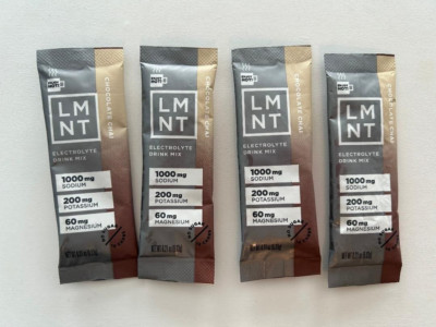 4 Packs - LMNT Keto Electrolyte Recharge Hydration Drink Mix, Chocolate Chai