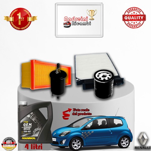 KIT TAGLIANDO FILTRI + OLIO RENAULT TWINGO II 1.2 16V 55KW 75CV DAL 2012 -> - Foto 2 di 2