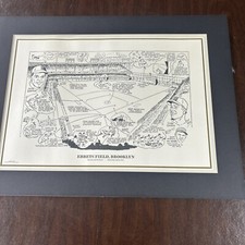 1990 Sporting News  Litho Ebbets Field Brooklyn Snider/Robinson April 1913