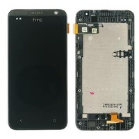 Htc Desire 300 Display Lcd Glas Scheibe Touch Screen Rahmen Cover Schwarz