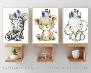 safari tropical nursery wall prints