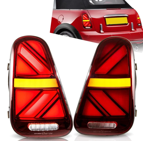 Pair LED Tail lights For BMW Mini R50 R52 R53 Cooper 2002-2006 Red Rear Lamps - Picture 2 of 12