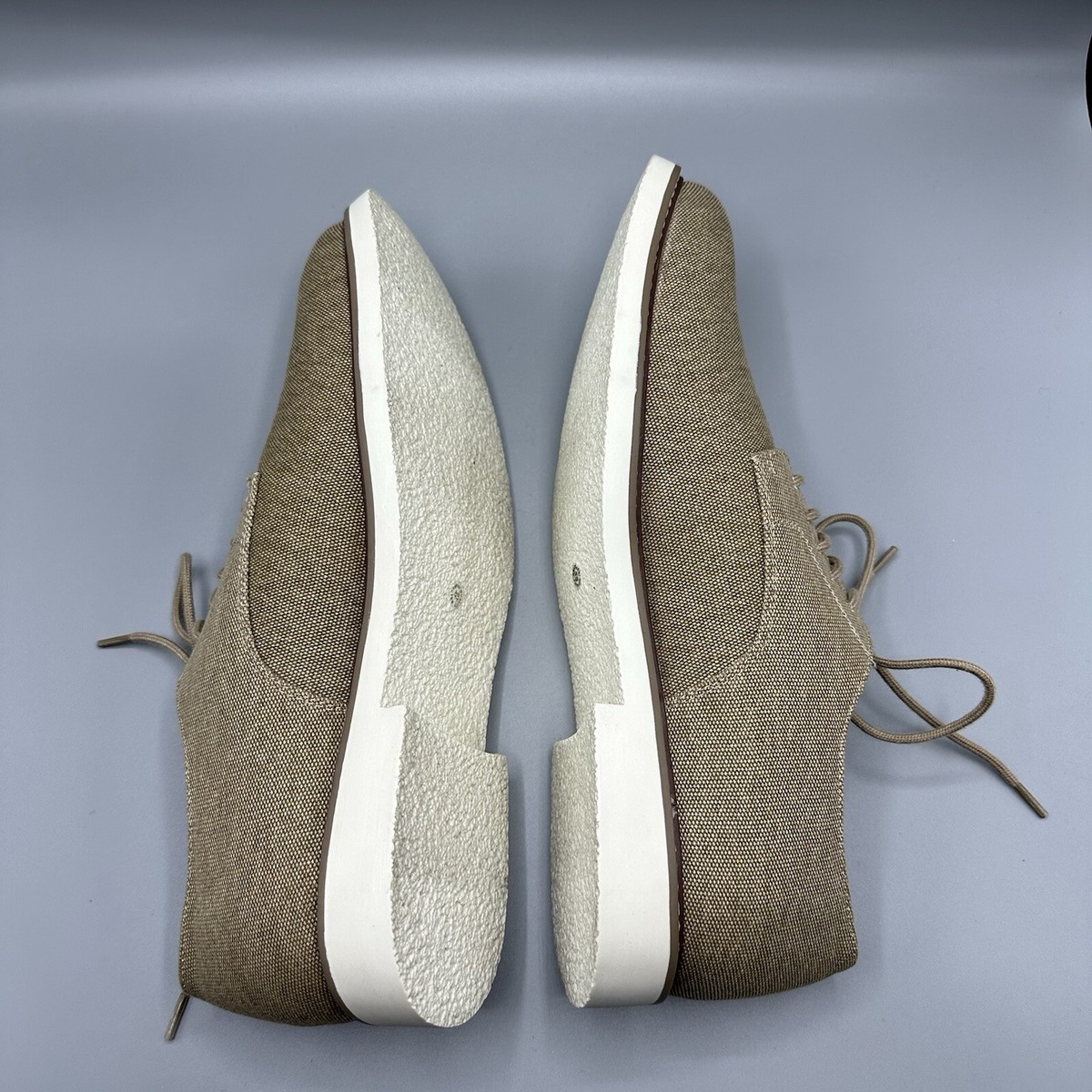 Mutual Weave Memory Foam Dress Sand Canvas Shoes Men display picture 2