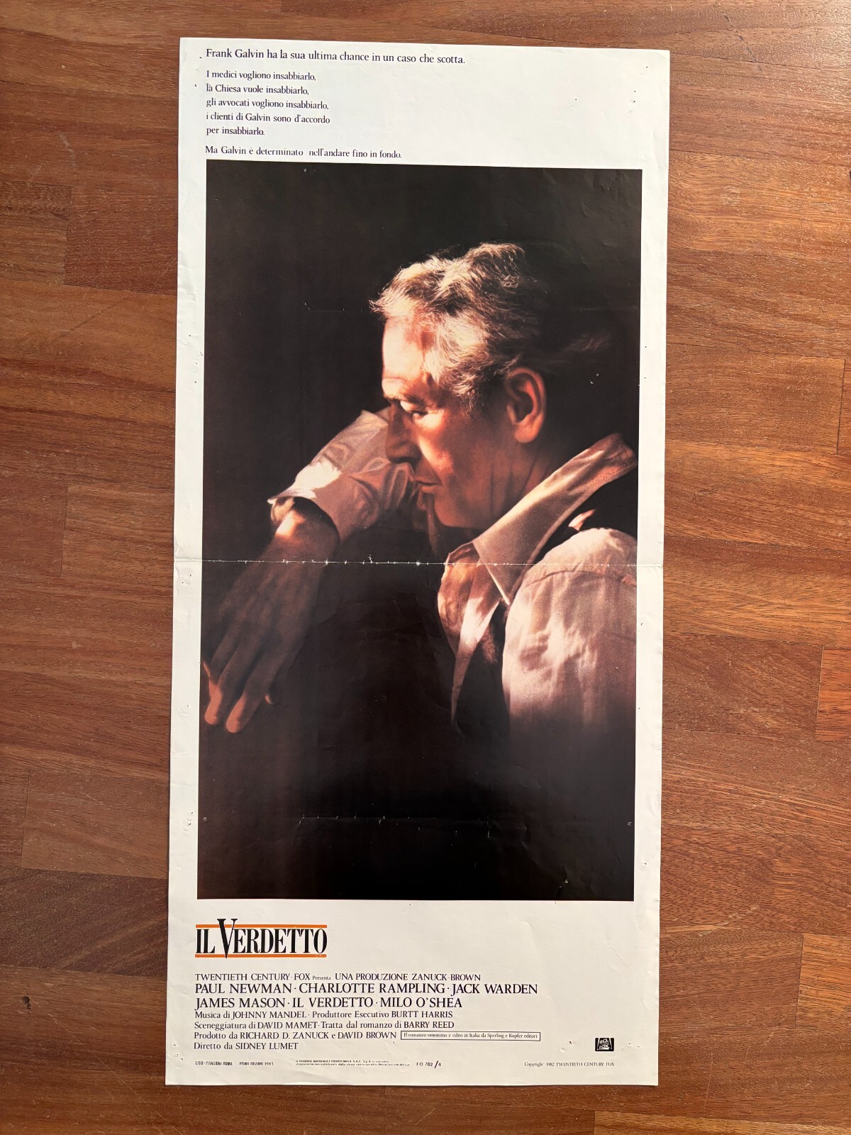 Locandina originale film Il verdetto (1982) - Regia di Sidney Lumet