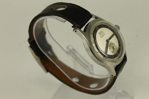 WWII 1940's AUSTIN All Stainless Steel Military Wristwatch 17 Jewels - Picture 6 of 10